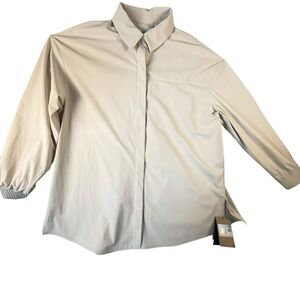 Nike 24.7 Dri-FIT Shirt Womens Med Bone Beige NEW HM8385-104 Long Sleeve Stretch